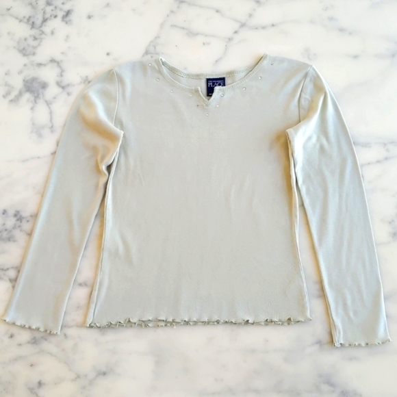 The Children's Place 100% Cotton Long Sleeve Tee with crystal decorations. - Picture 1 of 3